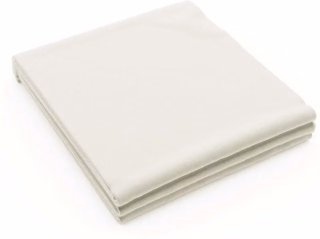 Bedeck of Belfast 200 Thread Count White Cotton Percale Double Flat Sheet, W: 140 cm, L: 200 cm