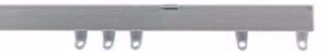 NewEdgeBlinds Silver Fineline Straight Aluminium Curtain Track, Silver, Width: 180 cm