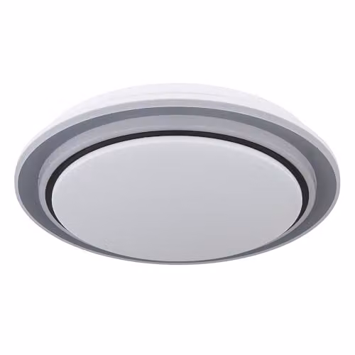 Globo Lighting LED Dimmable Round Ceiling Light with Remote Control and RGB Colour Changing Effect in White or Black