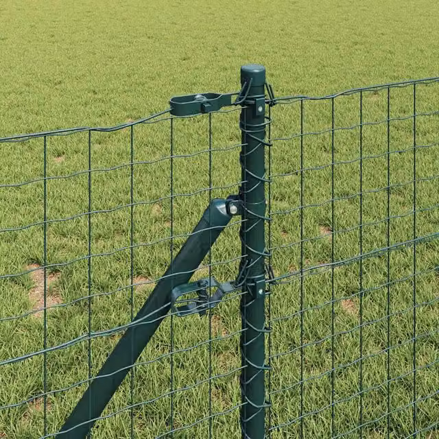 Berkfield Home Green Galvanised Steel Fence Posts, 26 Pieces, H: 120 cm, Diameter: 32 mm