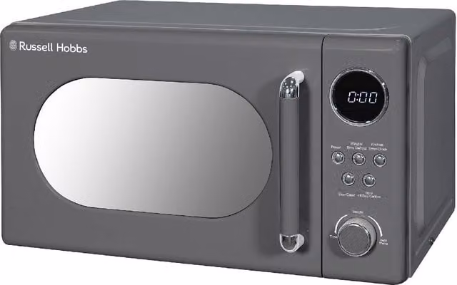 Russell Hobbs Retro Digital Solo Microwave 20L 800W in Grey RHM2044