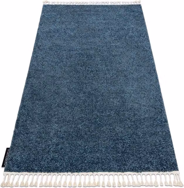 RugsX Berber Geometric Boho Rug in Blue and Grey, W: 160 cm, L: 220 cm