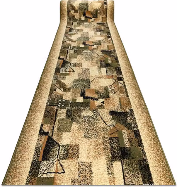 RugsX Bcf Impresja Abstract Modern Runner in Green, W: 70 cm, L: 170 cm