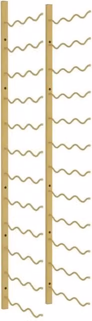 Berkfield Home Wall Mounted Gold Iron Wine Rack for 36 Bottles