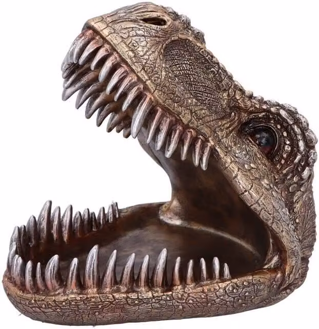 Nemesis Now Metallic Tyrannosaurus Rex Head Trinket Dish in Bronze