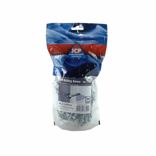 JCP Fixings Metalfix Self-Drilling Screws Heavy Section DIN 7504K, Bright Zinc Plated, Silver, 5.5 x 80 mm, Box of 750