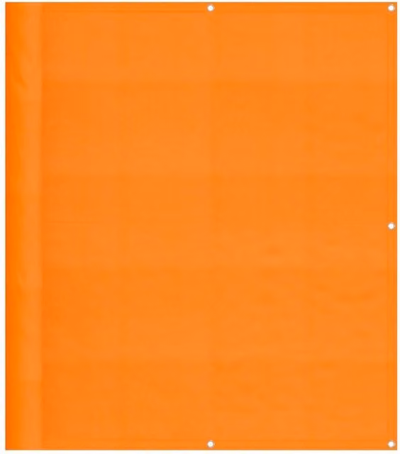 Berkfield Home Orange Balcony Screen, 100% Polyester Oxford, W: 120 cm, H: 800 cm