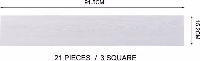 Livingandhome 21-Piece Self-Adhesive Grey Rustic Wood-Look PVC Plank Flooring