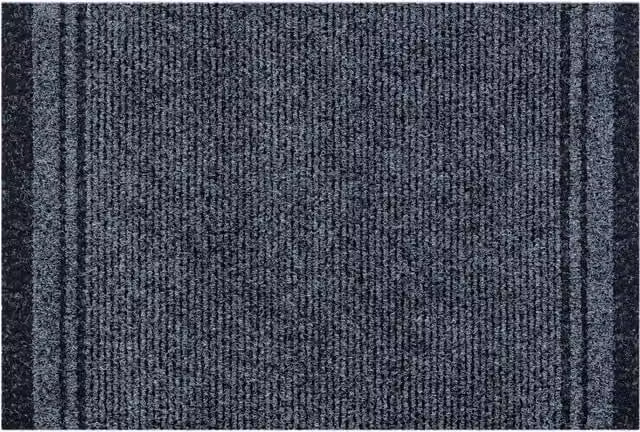 RugsX Malaga Striped Grey Doormat, W: 66 cm, D: 500 cm