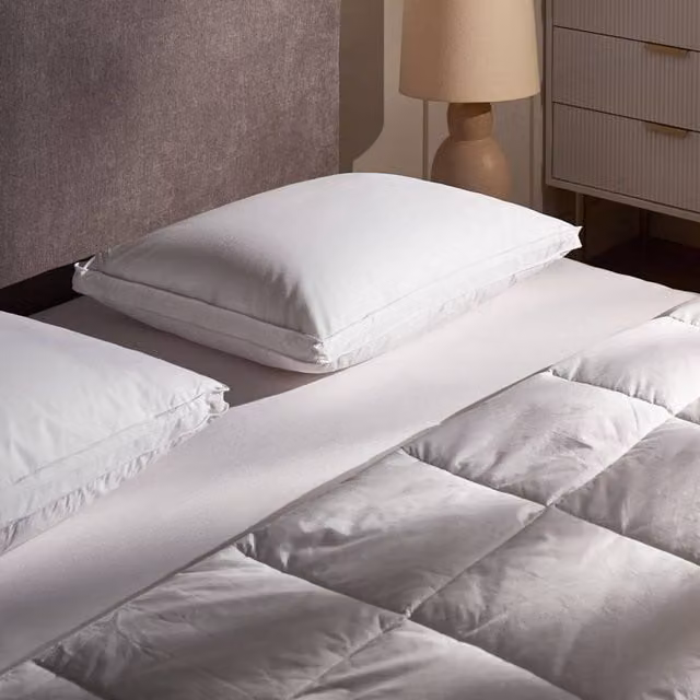 Wyld and Coco Cloud Nest Pillow, White Cotton Duck Down and Feather Mix, W/D/H: 60 x 40 cm