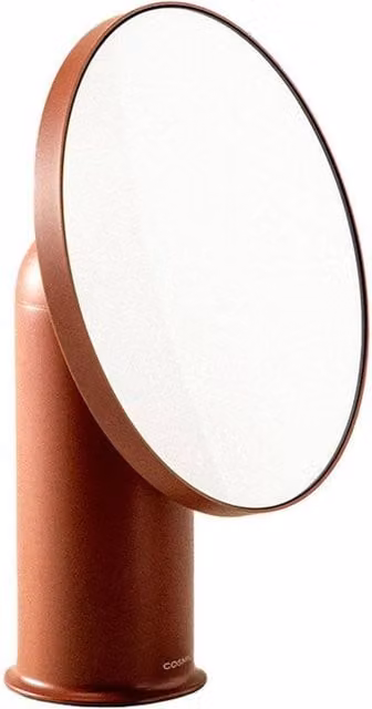 Cosmic Geyser Collection Magnifying 5x Countertop Vanity Mirror, Brown, W/D/H: 24.0 x 24.0 x 18.0 cm