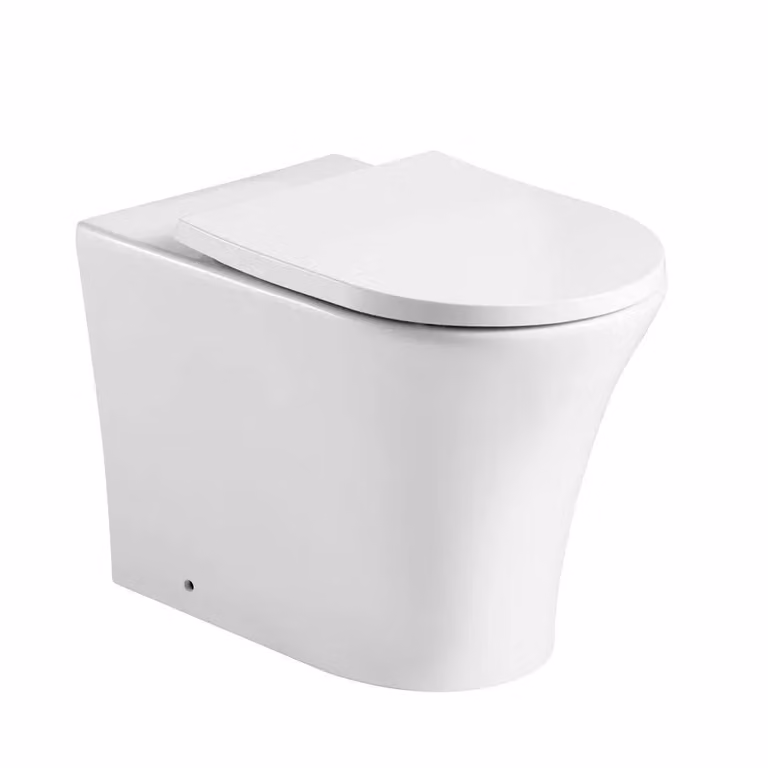 Clifton Premium Open Back Rimless Pan Toilet Set in White