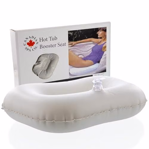 Canadian Spa Co. KA-10019 Inflatable Water Filled Pool Seat Cushion in White, W/D/H: 25.4 x 25.4 x 8.0 cm