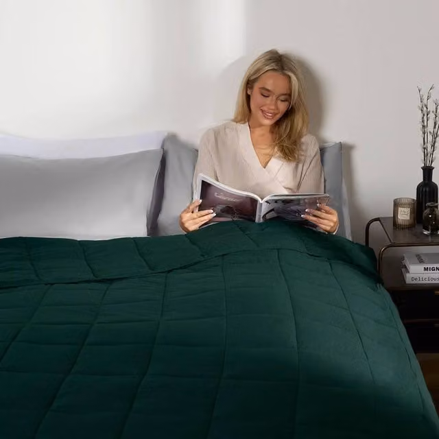 OHS Supersoft Sensory 10kg Weighted Blanket in Dark Green, W: 150 cm x L: 200 cm