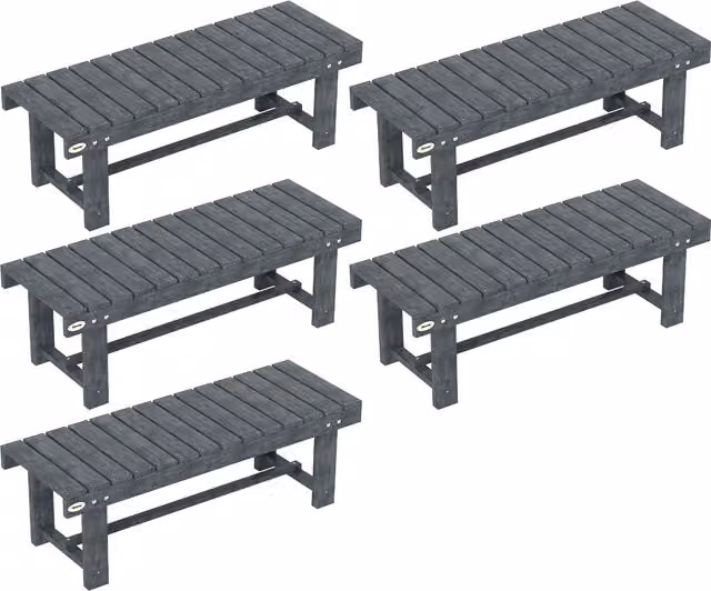 Outsunny 2-Seater Modern Grey Lacquered Treated Hardwood Garden Bench