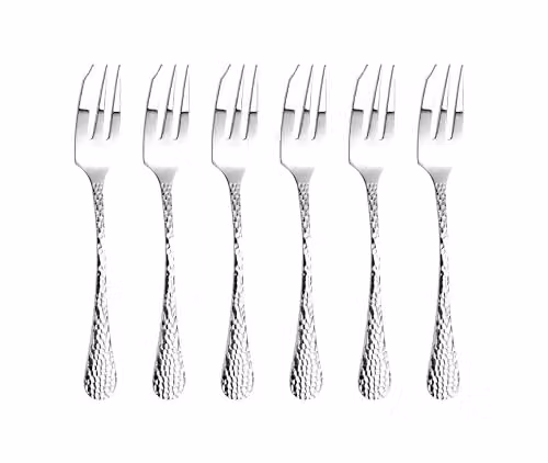Arthur Price Avalon Stainless Steel Pastry Fork Set of 6, Silver Polished