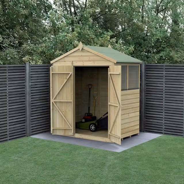 Beckwood 6x4 Apex Gable Shed in Brown