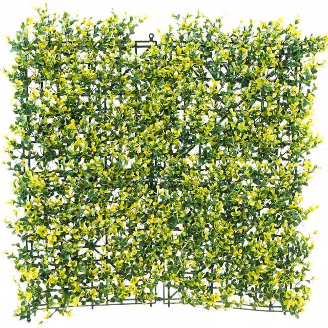 Primrose Light Buxus Artificial Garden Patio Hedge Panel in Green
