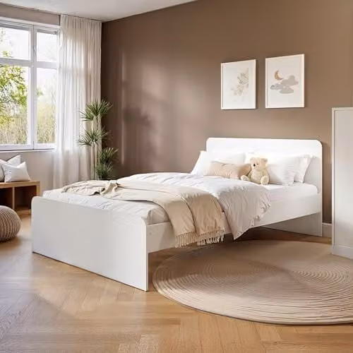 Flair Furnishings Wizard Small Double Bed Frame with Drawers in White