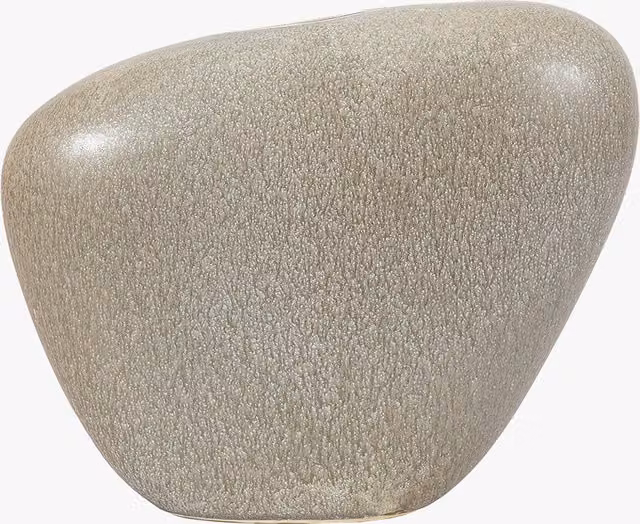 Perch & Parrow Umi Pebble Ceramic Vase, Beige, Medium
