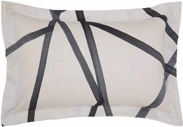 Harlequin Sumi Oxford Pillowcase in Beige and Grey, W/D/H: 40 x 60 cm