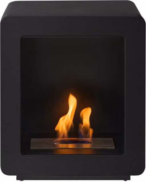 Adam Fires & Fireplaces Mira Black Steel Bio Ethanol Floor Stove