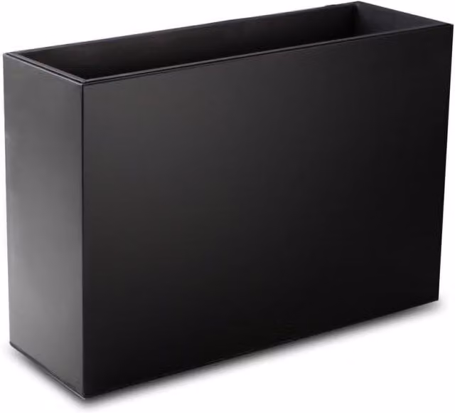 Primrose Tall Trough Zinc Planter with Plastic Insert, Black, 120l