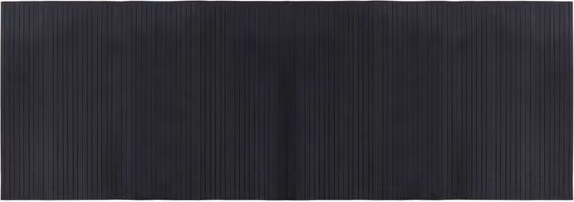 Berkfield Home Rectangular Bamboo Rug in Black, W: 70 cm, L: 200 cm