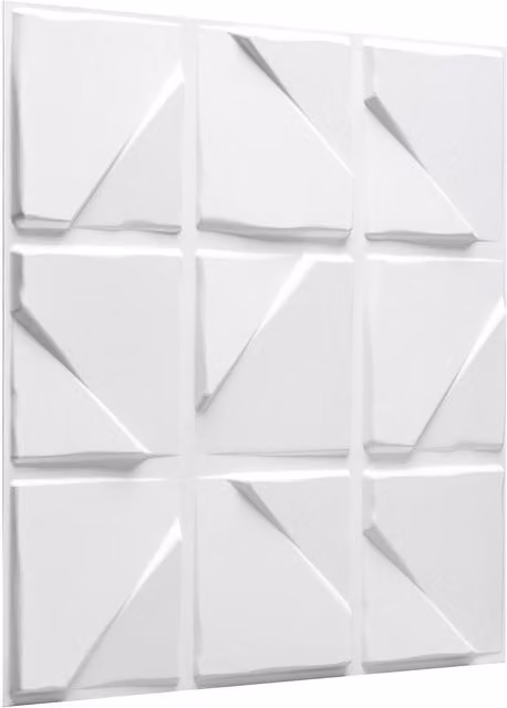 WALPLUS White 3D Wall Panels with Feline Design and Glue