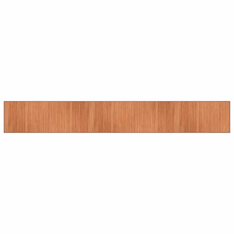Berkfield Home Rectangular Bamboo Rug in Brown, W/D/H: 70 x 500 cm