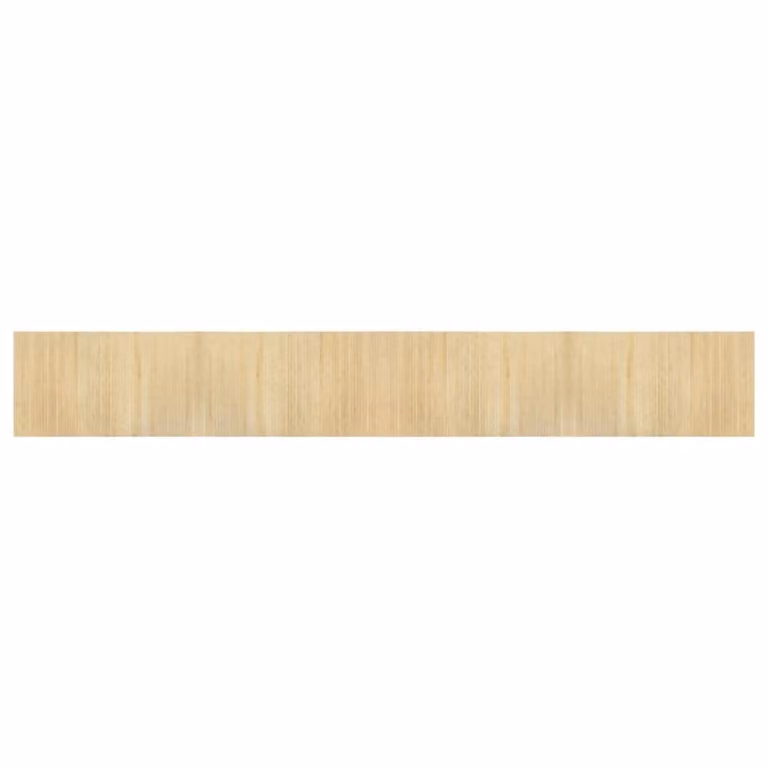 Berkfield Home Rectangular Bamboo Rug in Beige, W: 60 cm, L: 400 cm