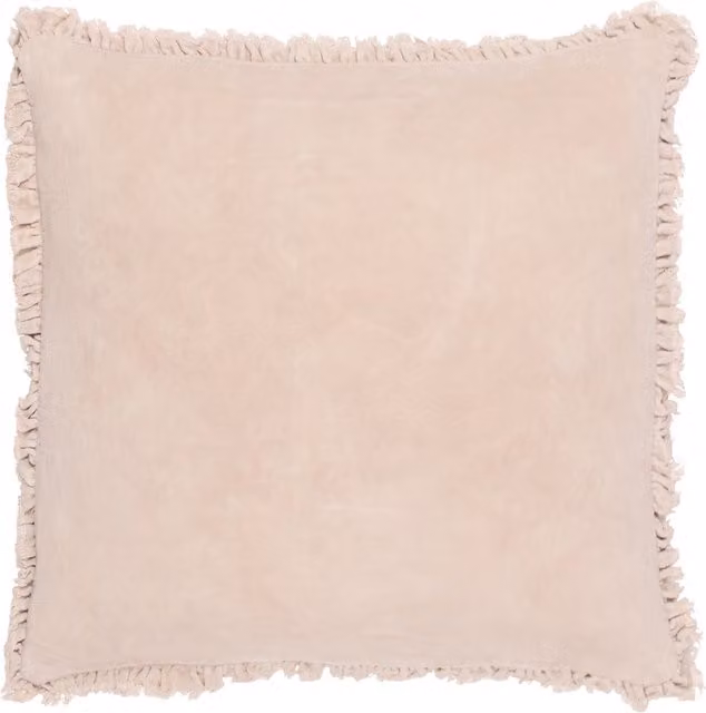 Make It A Home Bertie Cotton Velvet Cushion in Beige and Orange