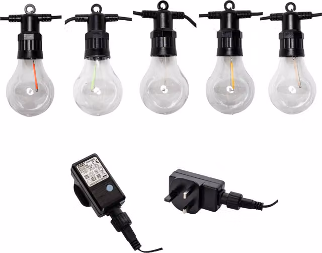 Samuel Alexander Connectable RGB LED Sphere Festoon Lights, Multicolour, 20 m
