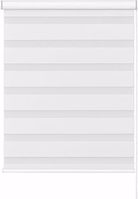 NewEdgeBlinds White Zebra Day Night Roller Blind, W: 145 cm, H: 165 cm