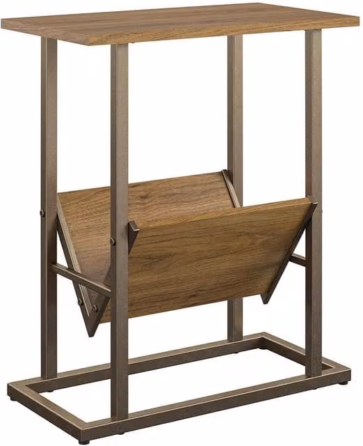Novogratz Regal Mid-Century Square End Table in Walnut