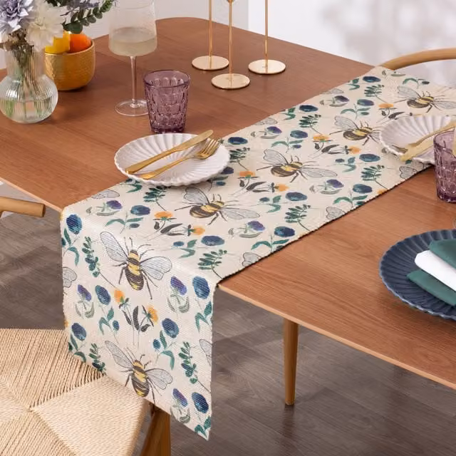 Make it a Home Wild Garden Floral Table Runner, Multicolour, Length: 180 cm