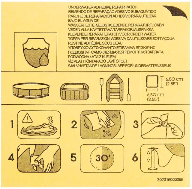 Bestway Swimming Pool Patch Repair Kit in Multicolour