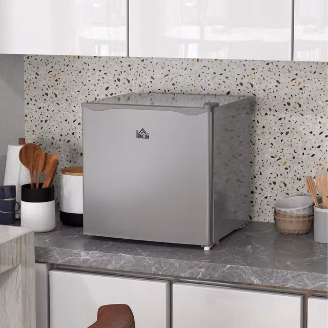 HOMCOM 35L Tabletop Mini Upright Freezer with Reversible Door, Grey