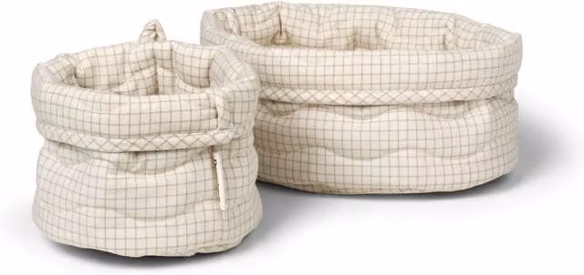 Dear April Kiki Mini Check Foldable Fabric Baby Baskets