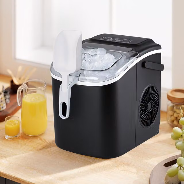 Spector Countertop Ice Maker with Top Display, Black, 12kg Capacity