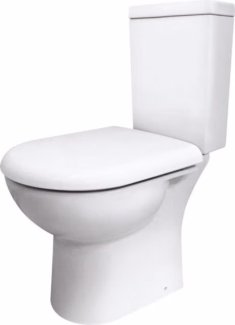 Balterley Wall Mounted Toilet Pan with Cistern and Fittings, White, H x W x D: 62 x 36 x 74.5 cm
