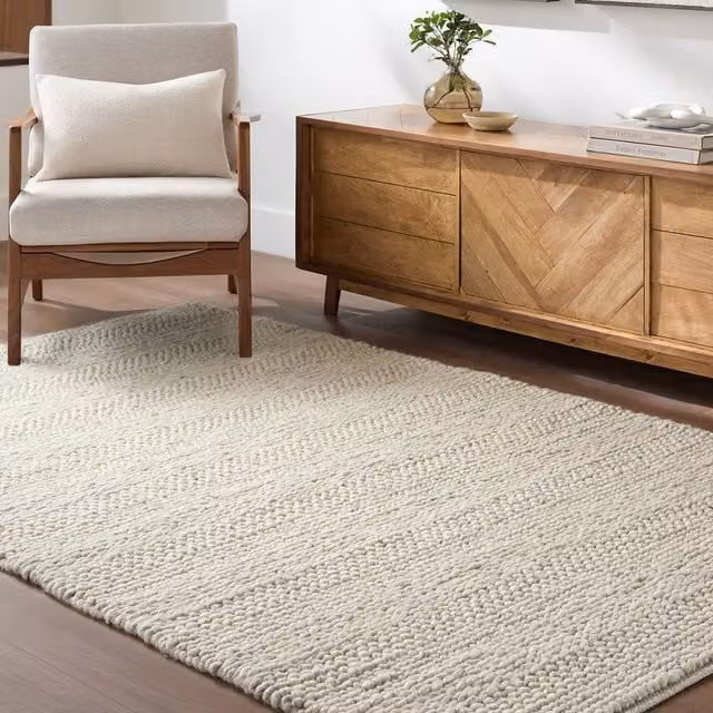 Livabliss Tahoe II Hand Woven Wool Global Living Rug in Beige and Brown, W: 185 cm, D: 275 cm