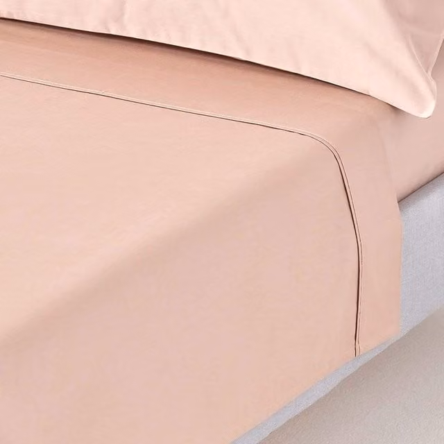 Homescapes 1000 Thread Count Egyptian Combed Cotton Mako Satin Flat Sheet, Moonlight Beige, W: 200 cm x L: 200 cm