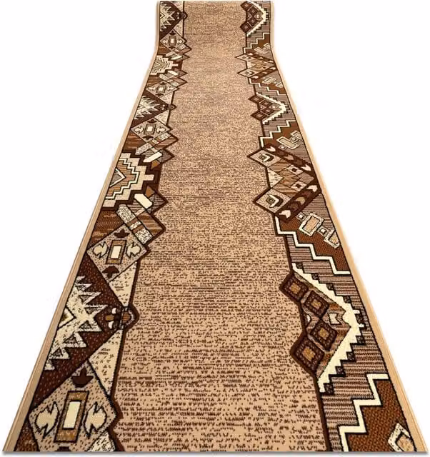 RugsX Bcf Baryton Ethnic Runner in Beige, W: 80 cm, L: 230 cm