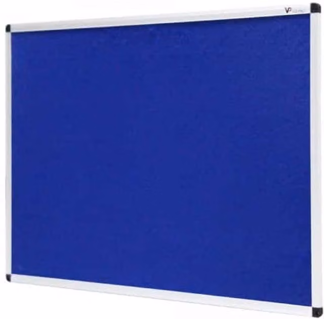 Stationery Outlet Blue Fabric Wall Board W/H: 120 x 90 cm
