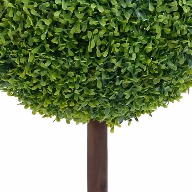 Berkfield Home Lush Artificial Ball Shaped Boxwood Plant in Green with Pot, Height: 71 cm