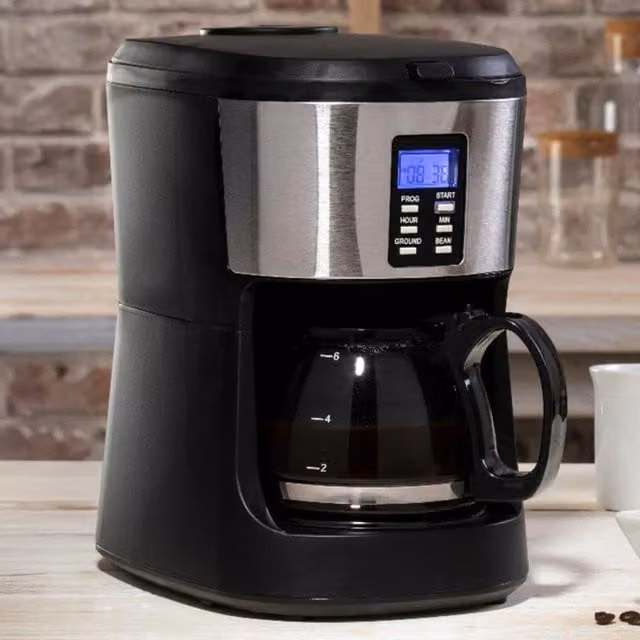 Innoteck Digital Bean To Jug Coffee Maker with 24 Hour Timer and Glass Jug, Black