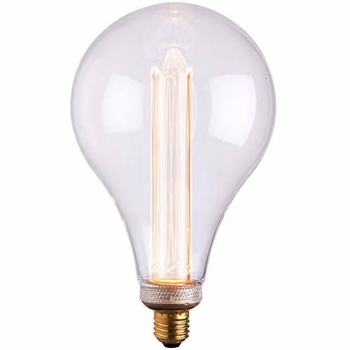 Loops XL Vintage LED Filament Light Bulb, Transparent Glass, E27, 2.5W Warm White, 120 Lumen, 2300K, Height: 24.3 cm, Diameter: 14.8 cm
