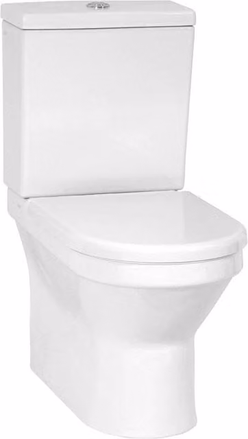 Clifton Premium Rimless Pan Toilet Set with Soft Close Seat in White