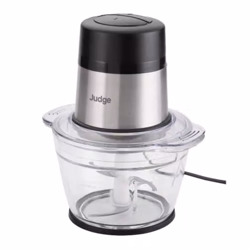 Judge Electric Mini Chopper and Food Processor with 500ml Glass Bowl in Silver